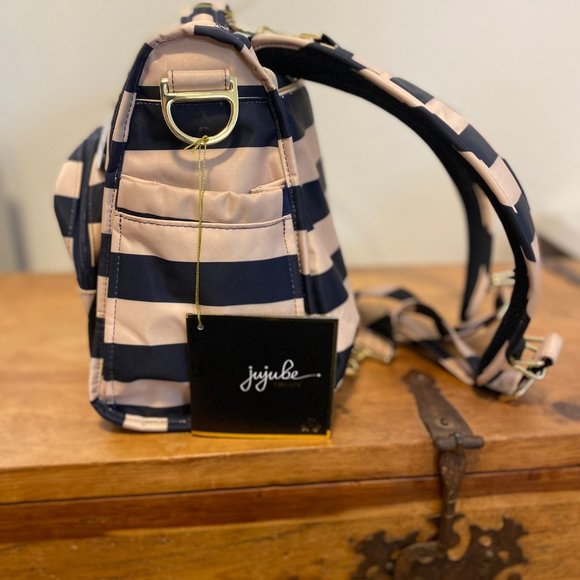 New JuJuBe B.F.F. Diaper Bag/Backpack Navy/Champ